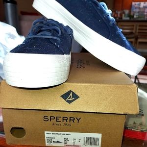 Sperry Crest Vibe Canvas Platform Sneakers